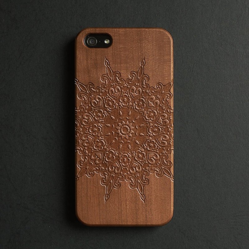 Real wood engraved iPhone 6 / 6 Plus case S013 - Phone Cases - Wood Brown