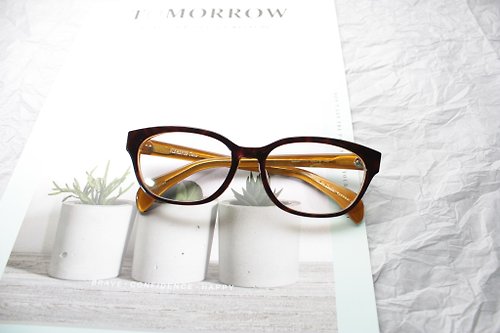 elements-eyewear 玳瑁雙色威靈頓款日本手造眼鏡框 亞洲面型設計