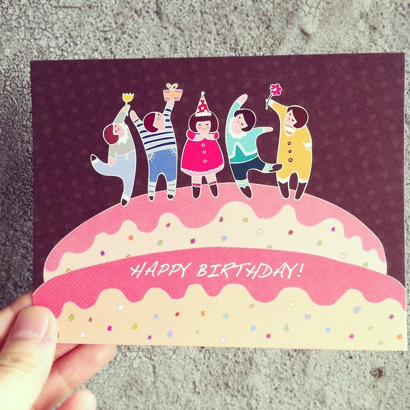 KerKerland-Happy Birthday-postcard - Cards & Postcards - Paper Multicolor