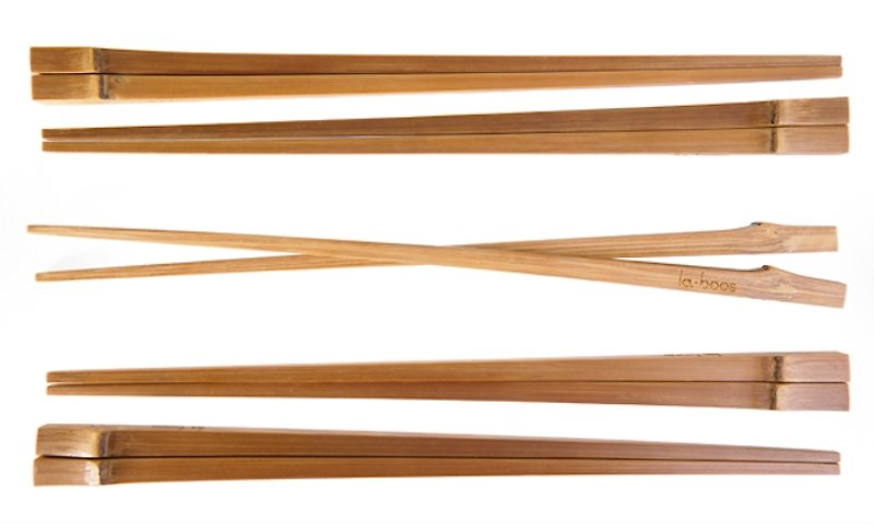 La-boos natural bamboo chopsticks five pairs into - Chopsticks - Bamboo Green