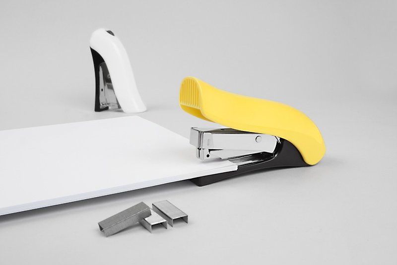 Posture and effort-saving stapler-blue/yellow - Staplers - Plastic Blue