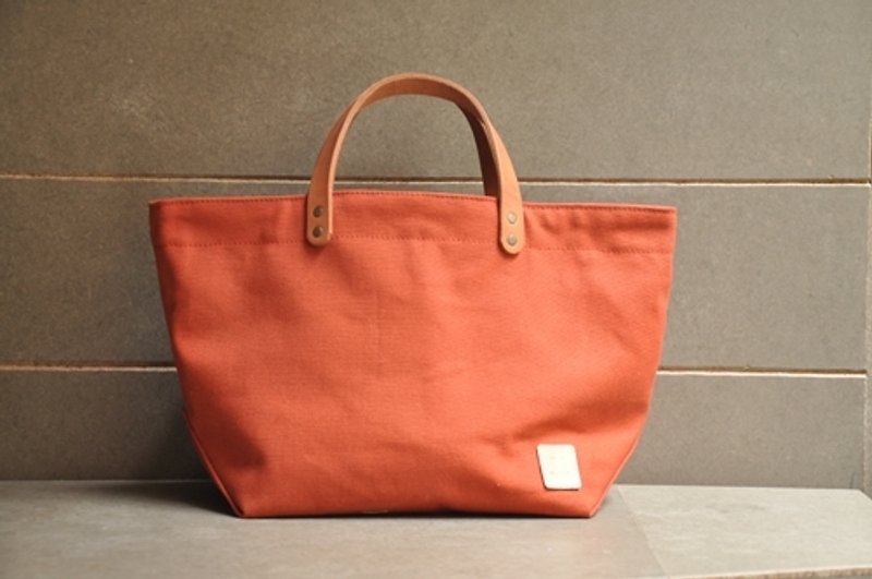 HB08 medium-sized canvas bag [custom] - Handbags & Totes - Cotton & Hemp Orange