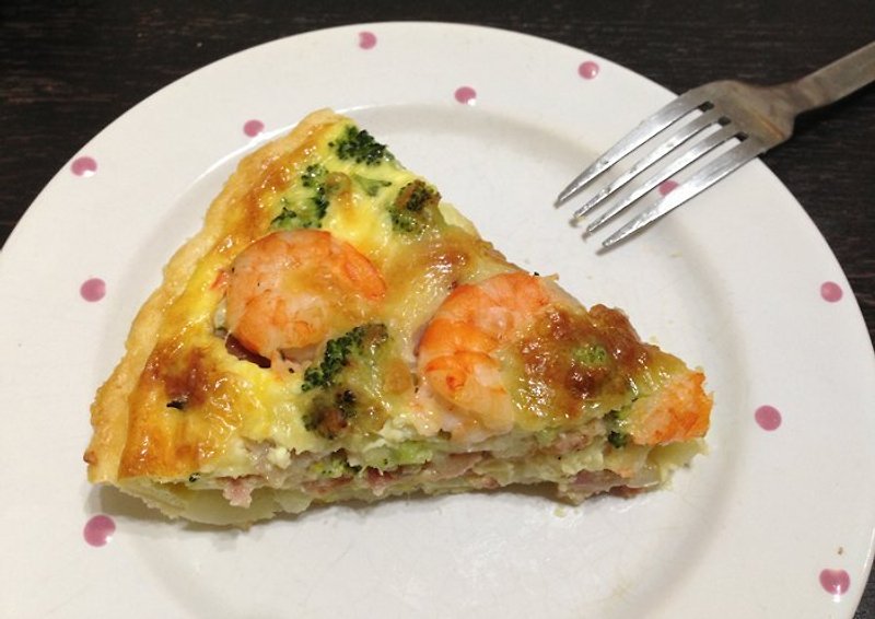 Full of vitality Sakura shrimp broccoli salty bacon 8-inch pie - อื่นๆ - อาหารสด 