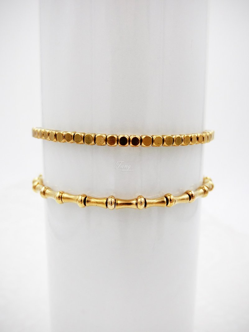 ❖FANG y [wild brass] basic models series bracelet - สร้อยข้อมือ - วัสดุอื่นๆ สีทอง