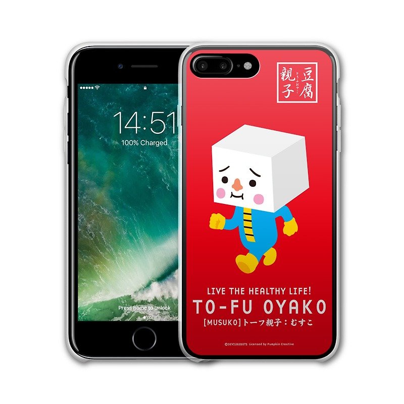 AppleWork iPhone 6/7/8 Plus 原創保護殼 - 親子豆腐 PSIP-341 - 手機殼/手機套 - 塑膠 紅色