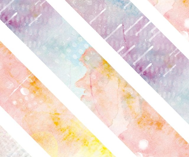 Watercolors and washi tape in paper crafting 