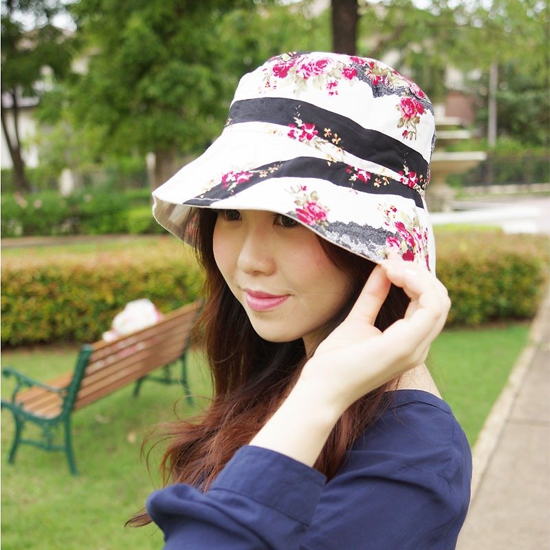 ATIPA หมวกวินเทจปีกสั้นใส่ง่ายกับทุก Outfit ใส่ได้ทั้งสองด้าน (Sun UV Protection) - หมวก - กระดาษ สีเหลือง