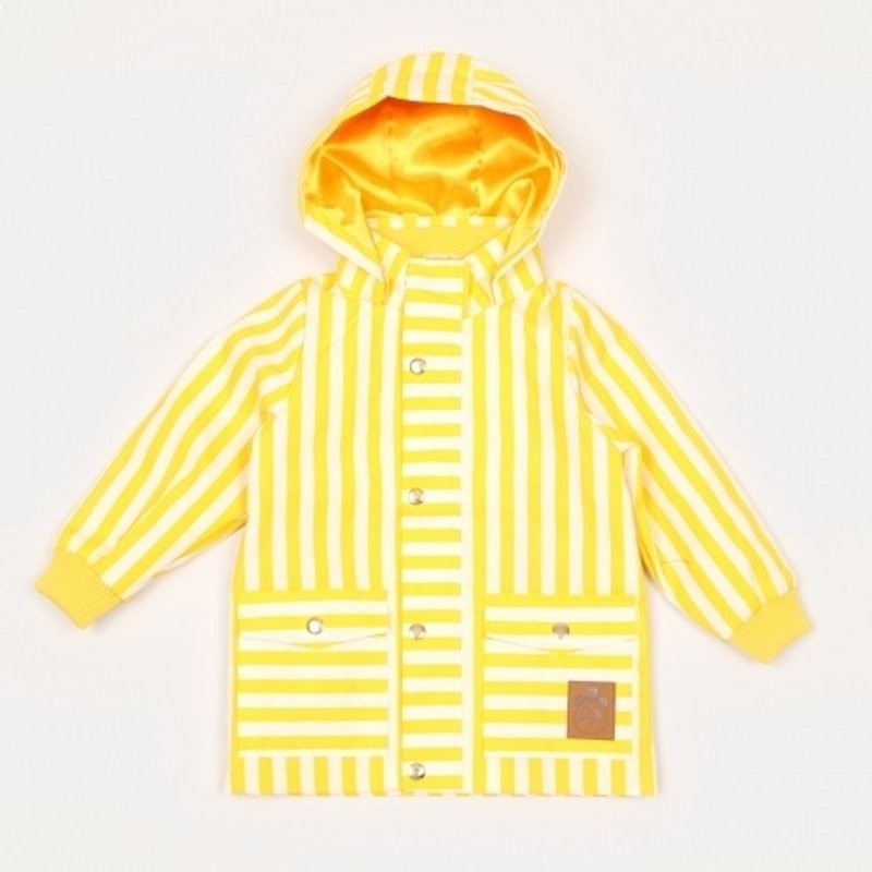 瑞典 mini rodini 黃條紋經典賽季風衣外套 - Other - Waterproof Material Yellow