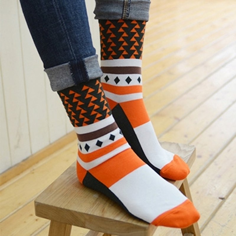 Dessin x Jamstudio-openroom playful socks -maroon mond, JSD76052 - Socks - Other Materials Multicolor