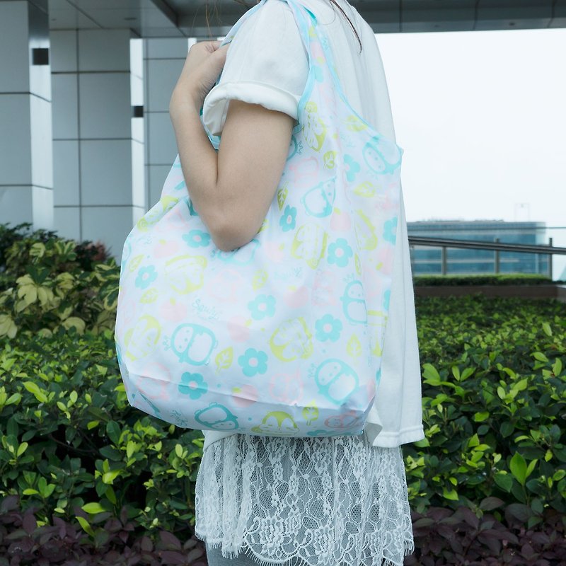 可摺式環保購物袋（Fancy） - E007SQB - 側背包/斜孭袋 - 其他材質 藍色