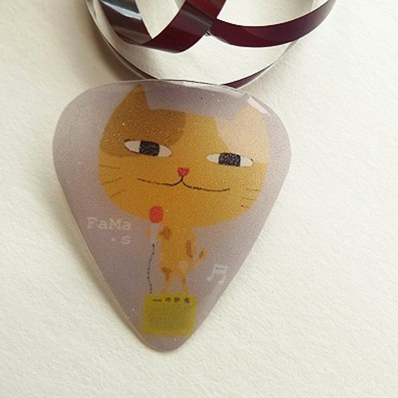 FaMa's Pick Guitar Shrapnel Cat Band Lead Singer Sanhuamao - Guitar Accessories - Resin Orange