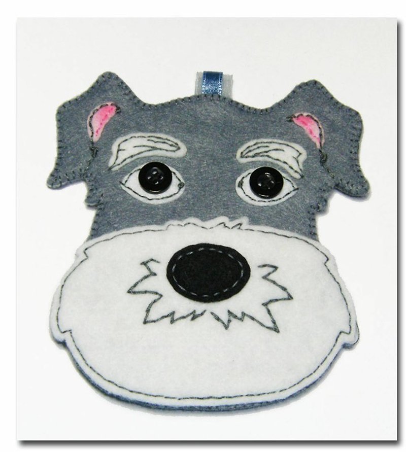 Schnauzer Card Cover - ID & Badge Holders - Other Materials Silver