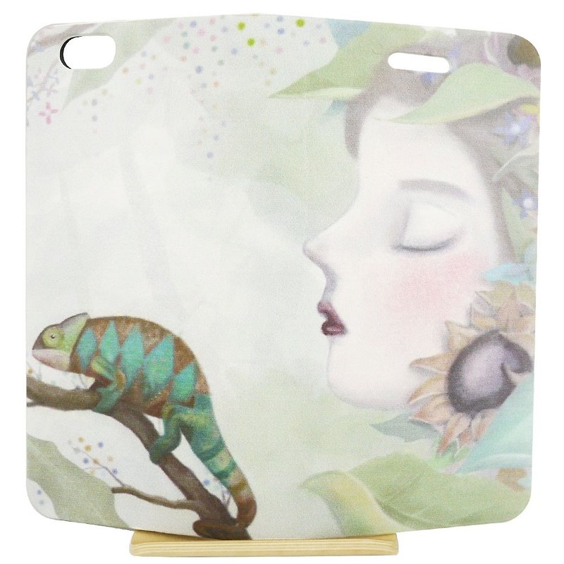 Painted love series - Chameleon -tinting Lin Wenting "iPhone / Samsung / HTC / LG / Sony / millet" mobile phone holster (magnetic / White) - Phone Cases - Genuine Leather Green