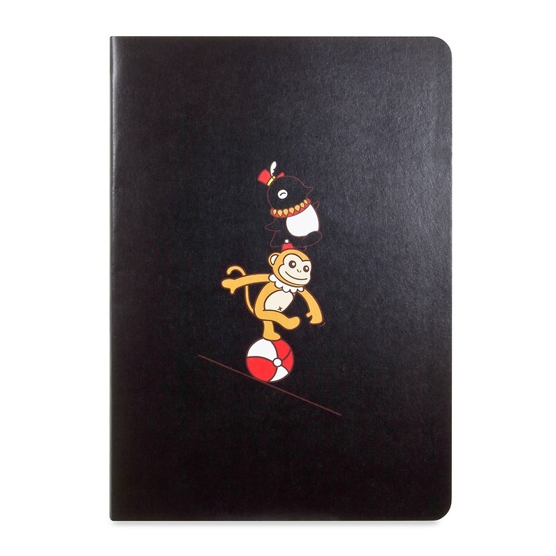 A5 pellets circus Notebook - Black - Notebooks & Journals - Paper Black
