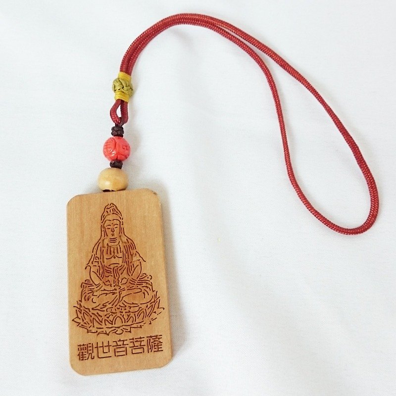 Indian Laoshan Sandalwood Ornaments-Guanyin Bodhisattva - Other - Wood Brown