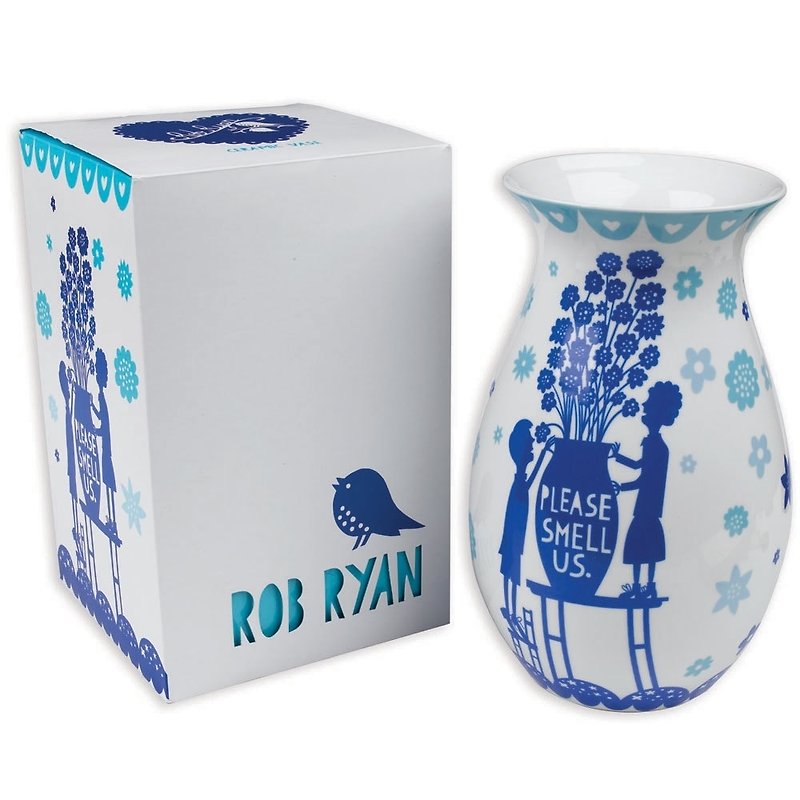 [SUSS] British classic pattern Rob Ryan Vase Vase_ for home decoration / Arai / wedding gifts --- Free Shipping (Slightly clearing) - ตกแต่งต้นไม้ - วัสดุอื่นๆ ขาว