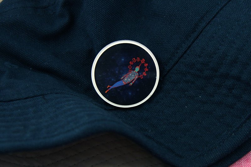 KATRINA "Interstellar Apocalypse" Pin Pin Pin - เข็มกลัด - อะคริลิค สีน้ำเงิน