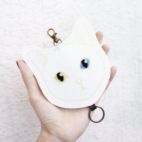 Cat Series-Key Cases / Key Cases &lt;White Cat 白貓&gt; gogoro key holder