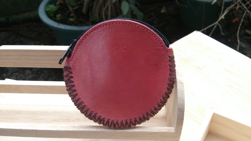 【布俗鬼】粉紅零錢包 - 零錢包/小錢包 - 真皮 