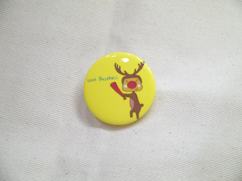 | Magnetic badges | I love baseball - Badges & Pins - Acrylic Yellow