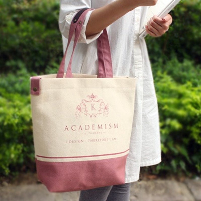 Ultrahard academism college style Tote series – pink - Handbags & Totes - Other Materials Pink