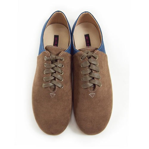 Mirako Two Tone Lace-up Shoes M1105A BrownNavy