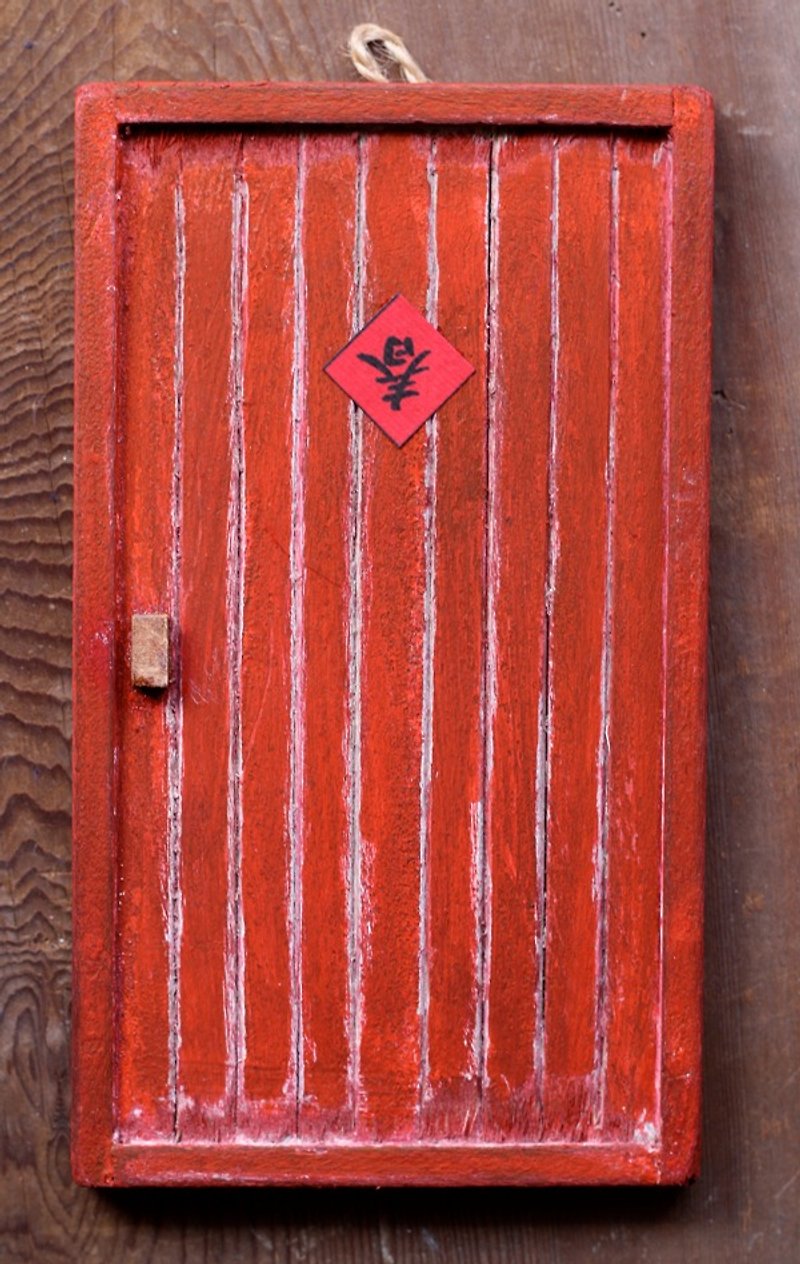 〒 old mahogany door hangings / Clarica - ของวางตกแต่ง - ไม้ สีแดง