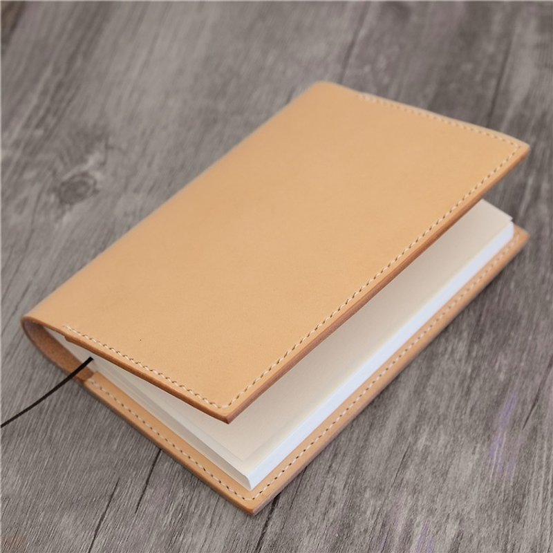 Hand vegetable-tanned cowhide leather notebook - Notebooks & Journals - Genuine Leather Gold