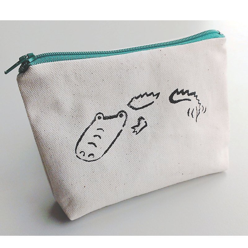 [Handprint] crocodile! Canvas bag (three-dimensional models) - Other - Other Materials White