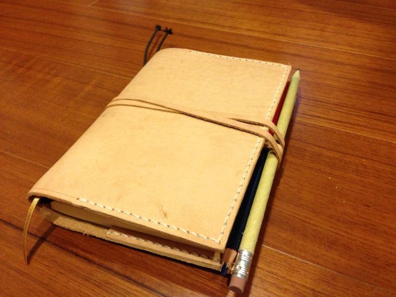 handmade 手工 真皮。『綑綁式 筆記本』 - 筆記本/手帳 - 真皮 咖啡色