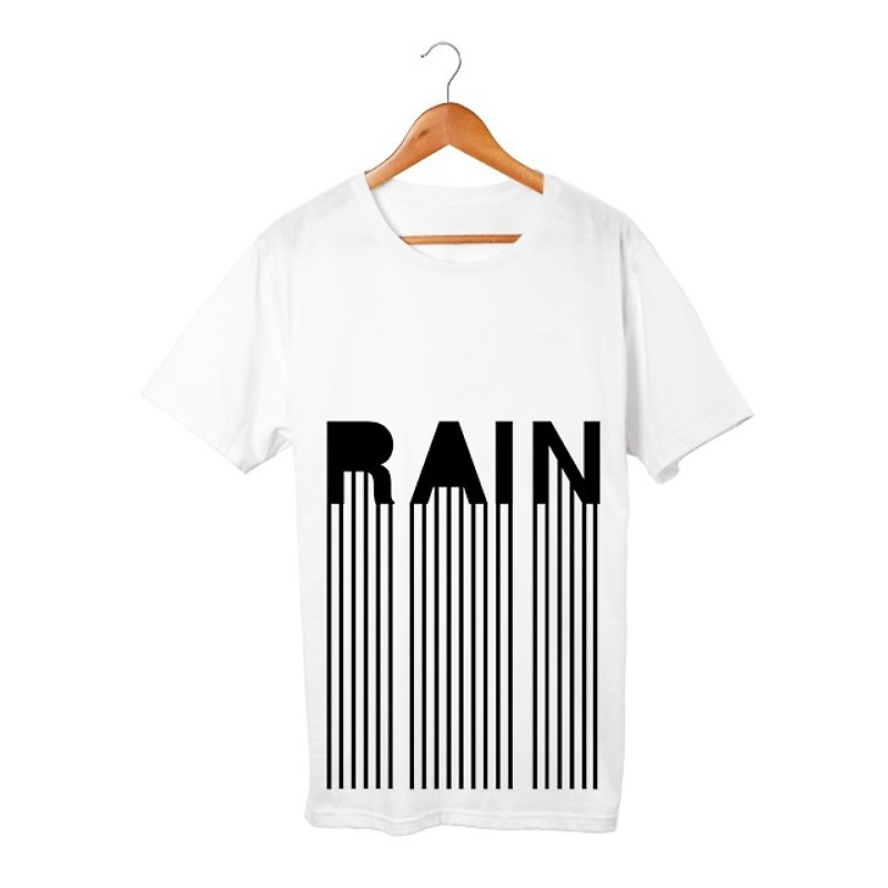 Rain T-shirt - トップス ユニセックス - コットン・麻 ホワイト