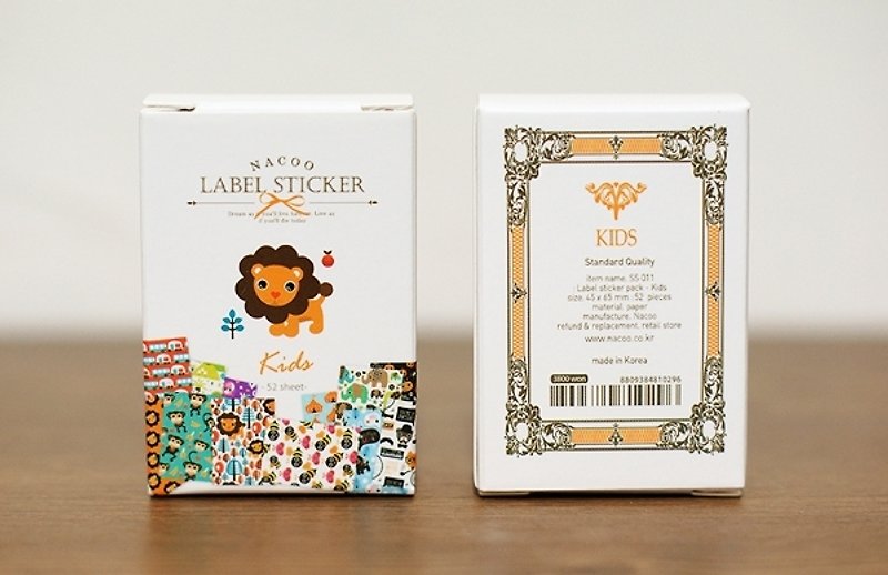 韓國【Nacoo】Label Sticker Pack- Kids 森林 標籤貼紙〔預購〕 - Stickers - Paper Multicolor