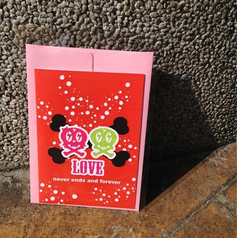 Waste foam illustration card - dead must be love - Cards & Postcards - Paper Red