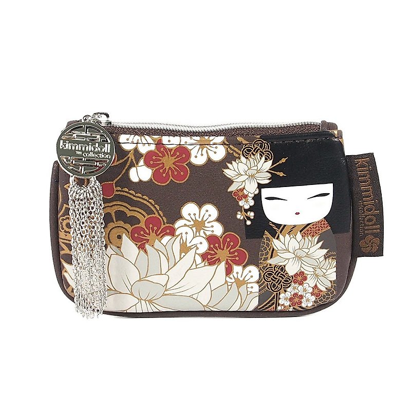Wallet Card Holder-Tatsumi is full of power [Kimmidoll Wallet Card Holder] - Coin Purses - Other Materials Brown