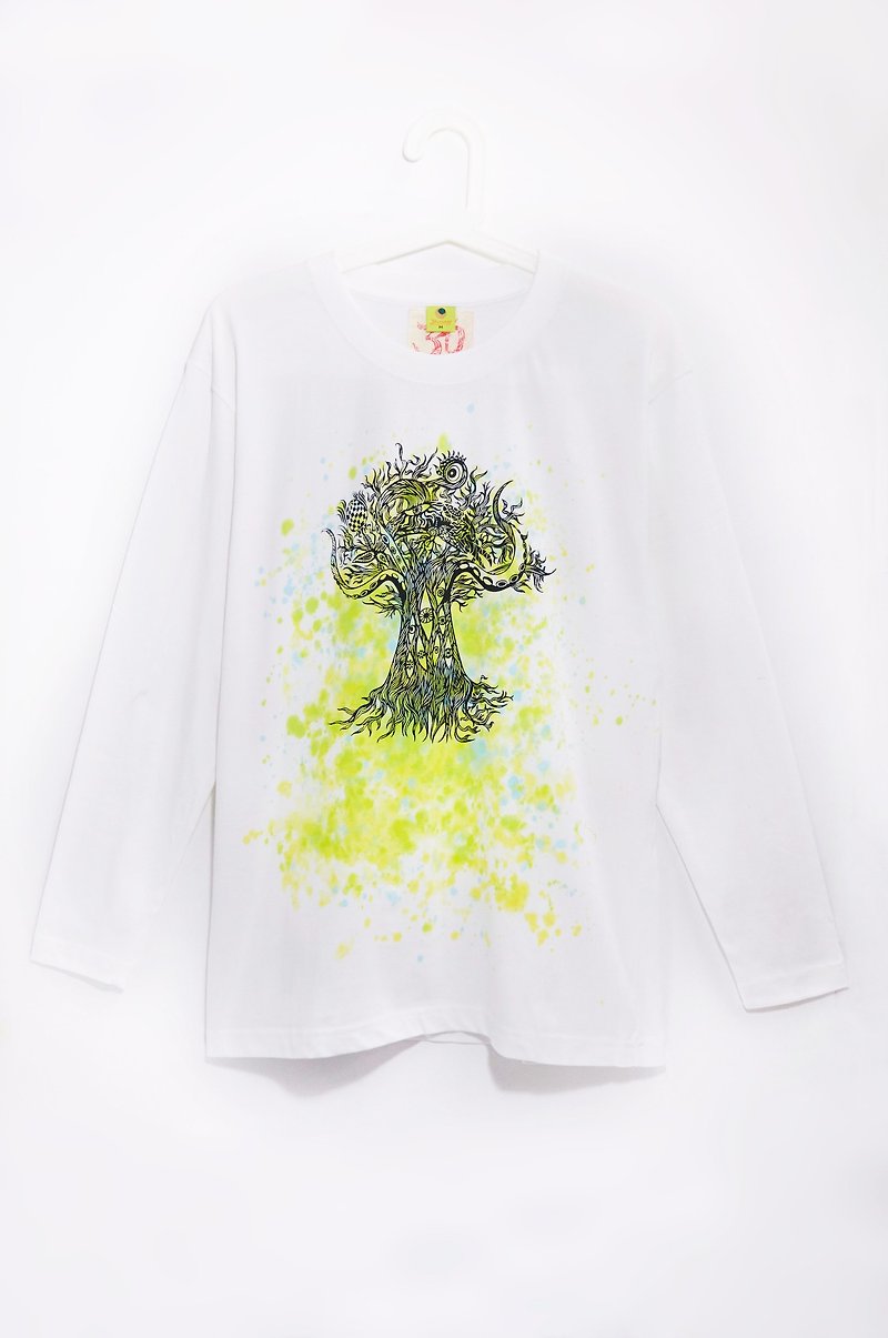 Long-sleeved shirt male version feel / Travel T - Thailand crazy tree (M) - Men's T-Shirts & Tops - Cotton & Hemp Multicolor