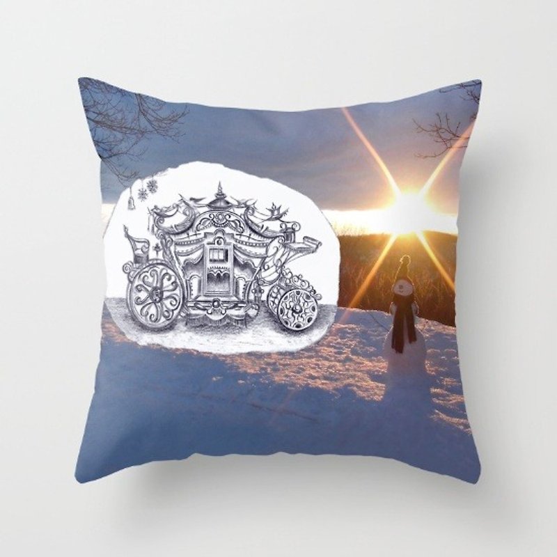 Travel with Pencil - Mr. Snowman Hand Painted Pillow - Warm and Comfortable, High Quality Printing - Pillows & Cushions - Other Materials 