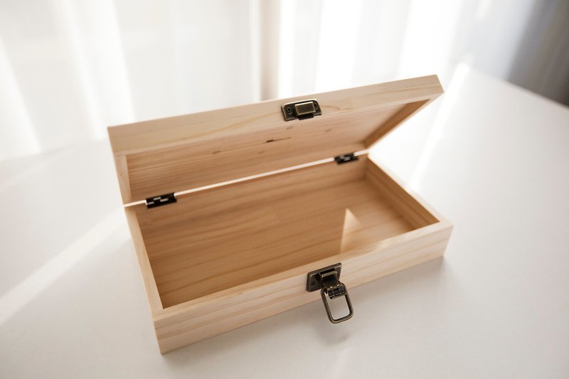 客製化原木手作鐵件木盒 - 松木拼板 - 居家收納/收納盒/收納用品 - 木頭 咖啡色