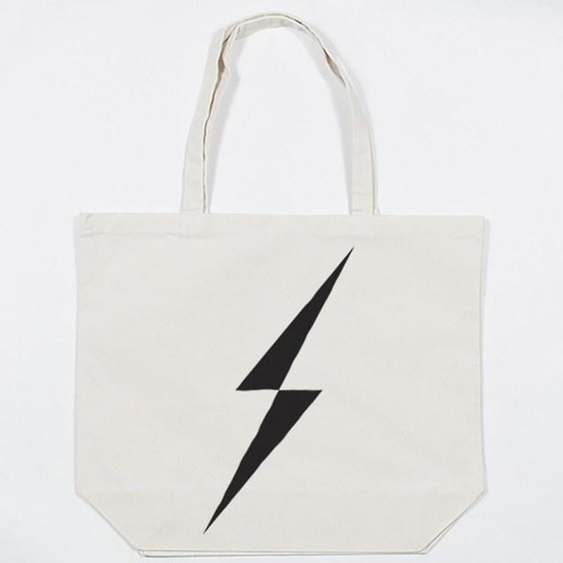 Canvas bag THUNDER BOLT tote bag - Handbags & Totes - Other Materials 