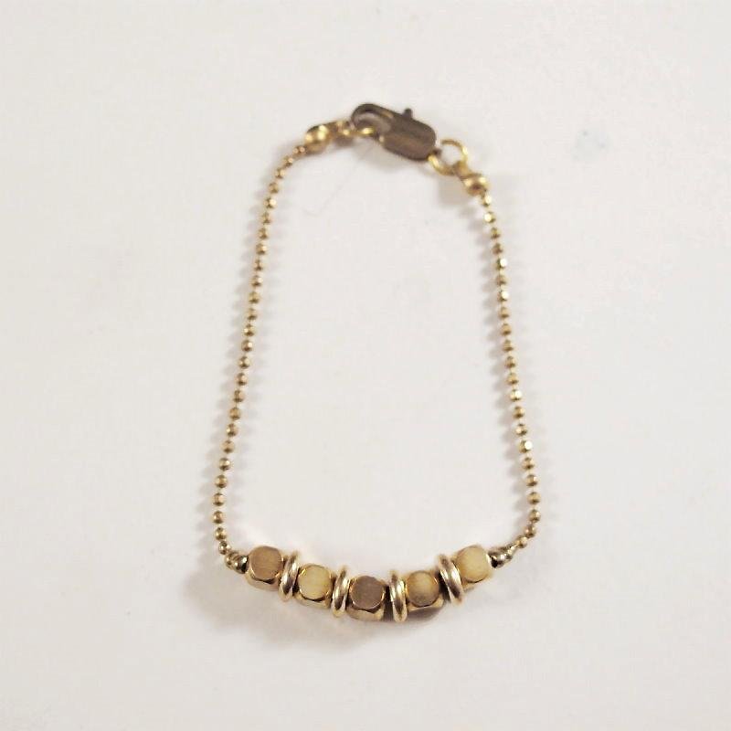[Orange] MUCHU Mu simplicity. Brass box bracelet SB020 - Bracelets - Other Metals Gold