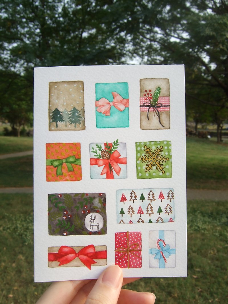 Hand-made Gifts Christmas card (original) - Cards & Postcards - Paper Multicolor
