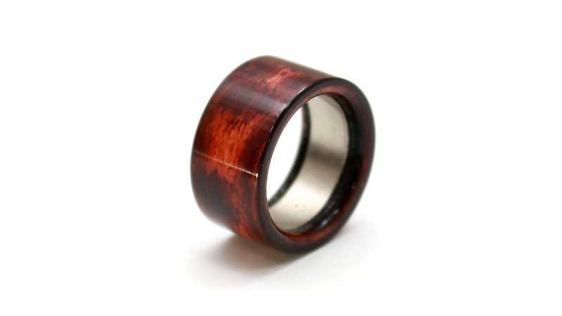 Treek Ring-扳指 戒指 橡木 寬版 - 戒指 - 木頭 黃色