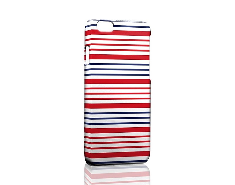 Red white and blue stripes iPhone X 8 7 6s Plus 5s Samsung note S9 Mobile Shell - เคส/ซองมือถือ - พลาสติก หลากหลายสี