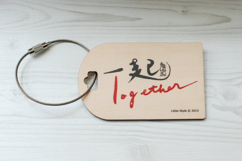 [Luggage tag] together - ป้ายสัมภาระ - ไม้ ขาว