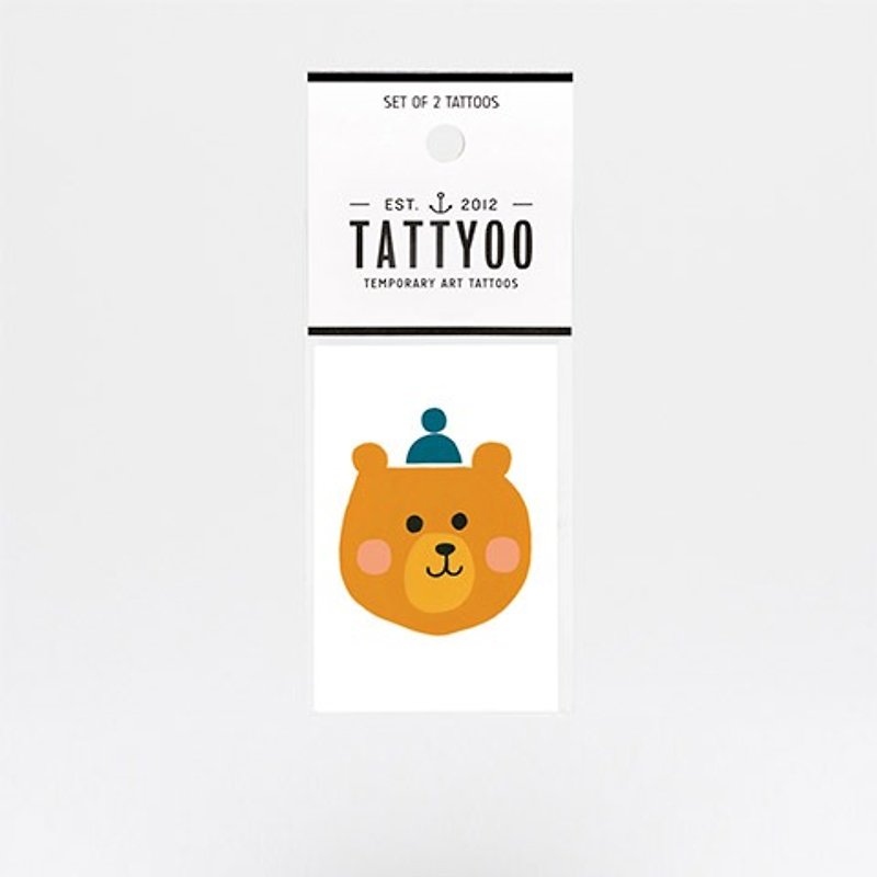 Hello Little Bear Tattoo Tattoo Sticker | TATTYOO - สติ๊กเกอร์แทททู - กระดาษ หลากหลายสี