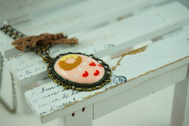 Hand-painted personalized necklace - สร้อยคอ - อะคริลิค สึชมพู