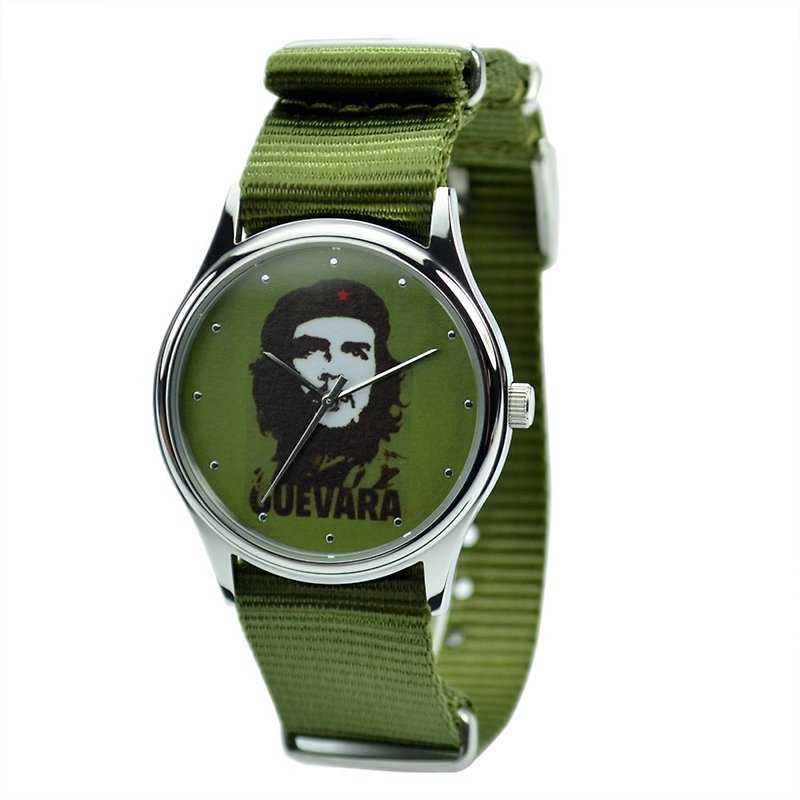 チェ・ゲバラ ナイロンストラップ付き時計 - 腕時計 ユニセックス - 金属 グリーン