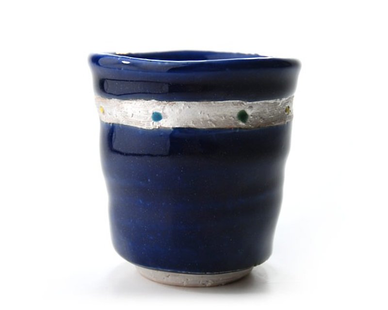 Evening twilight glass enamel soup swallow - Teapots & Teacups - Other Materials Blue