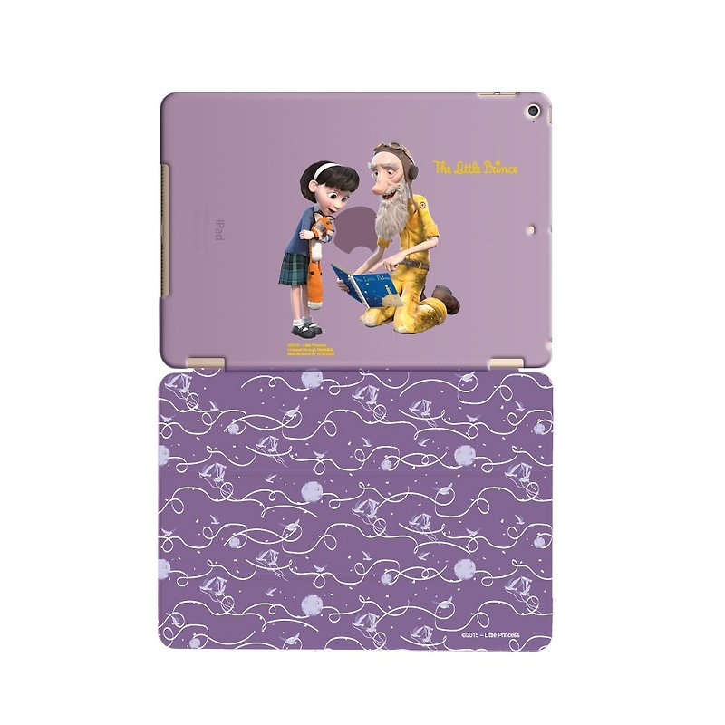 Little Prince Movie Version authorized Series - [Letters] Grandpa "iPad Mini" Crystal Case + Smart Cover (magnetic pole) - เคสแท็บเล็ต - พลาสติก สีม่วง