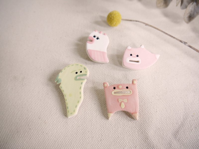 我的怪物好朋友PART2  單入別針PIN!!! - 胸針 - 其他材質 