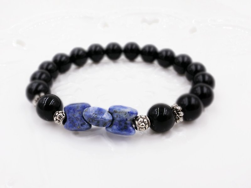 ❖Fang❖ [to join] tightly interlocking / lapis lazuli bracelet bracelet couple single sale / F150123 - สร้อยข้อมือ - เครื่องเพชรพลอย สีน้ำเงิน